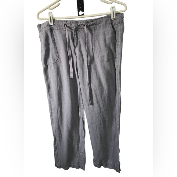 Sea Lily Imperfection Purple Linen Pants Sz Med - Picture 1 of 10